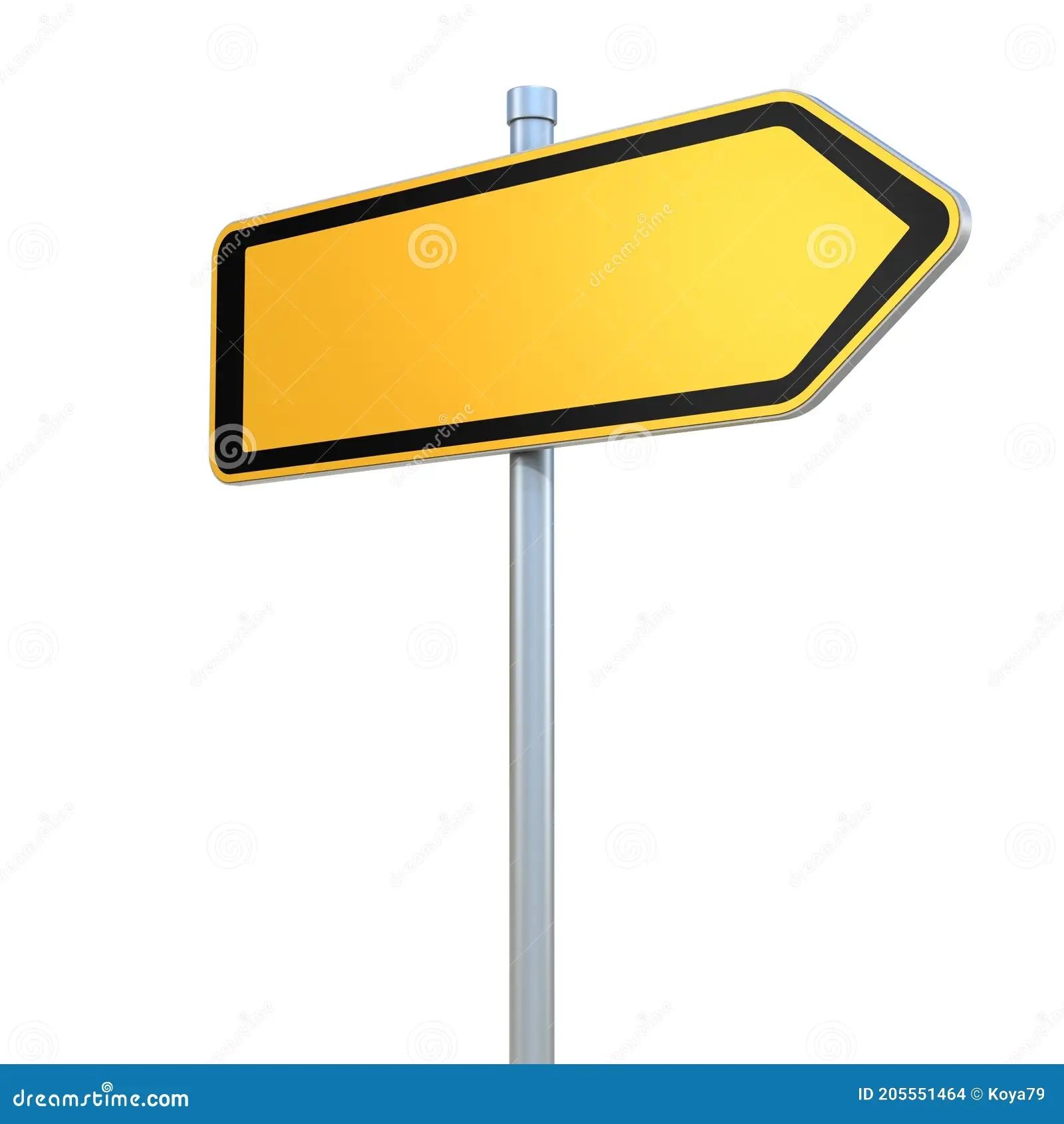Blank Road Signs 3d Rendering Stock Illustration Illustration Of 