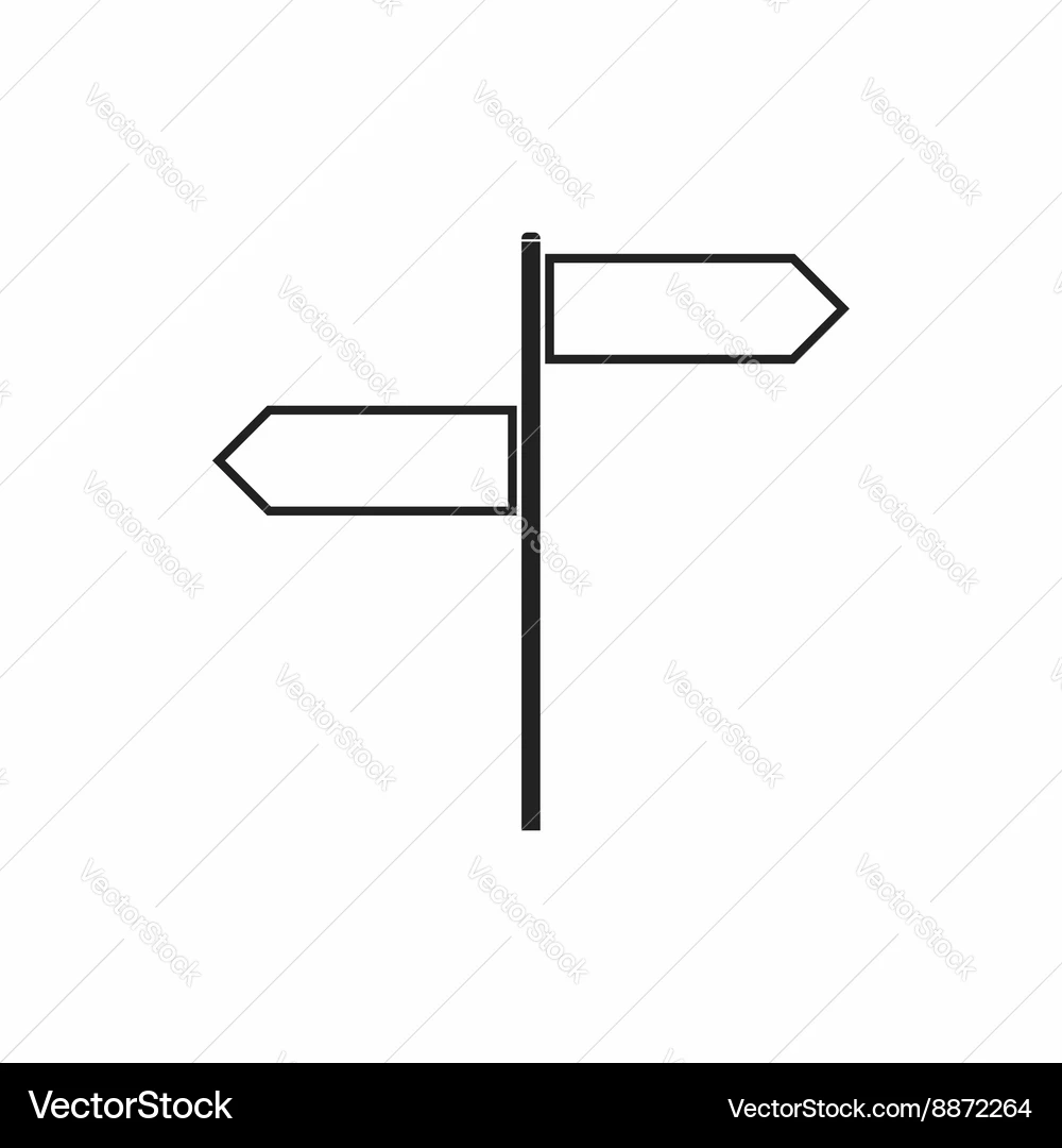 Blank Road Signs Icon Simple Style Royalty Free Vector Image