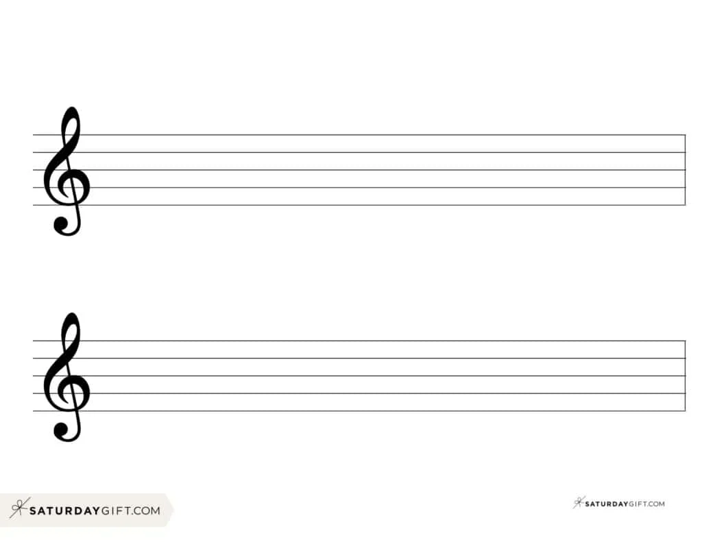 Blank Sheet Music 100 Free Printable Staff Paper Templates 