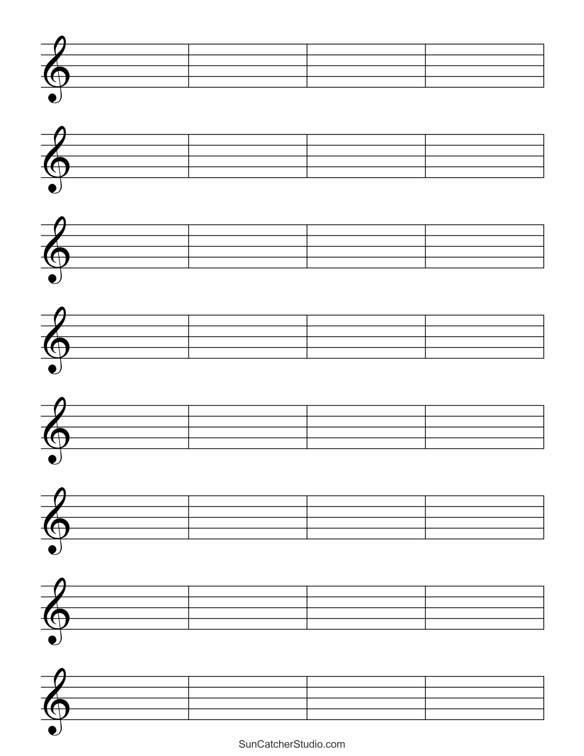 Printable Blank Music Sheet Pdf
