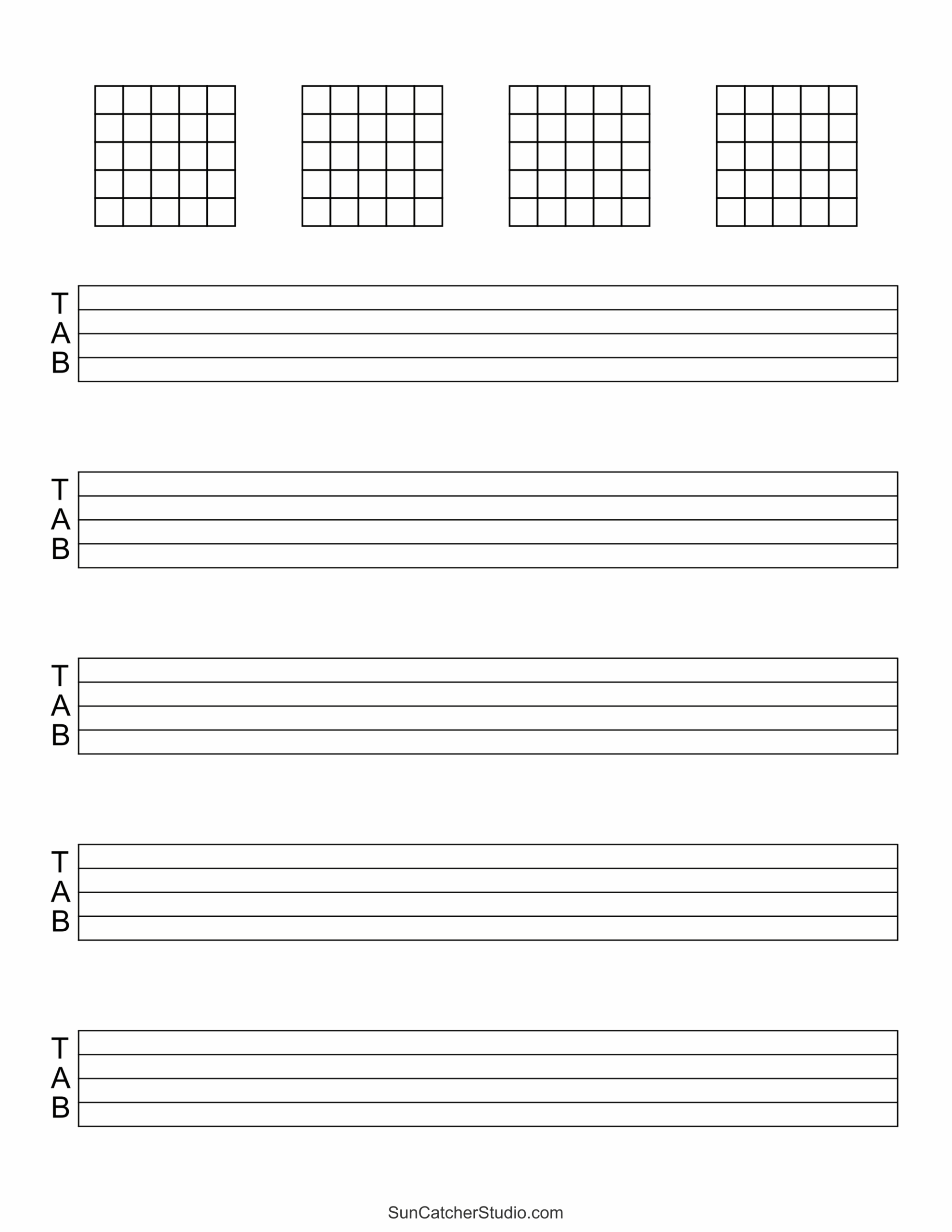 Printable Blank Music Score Sheets