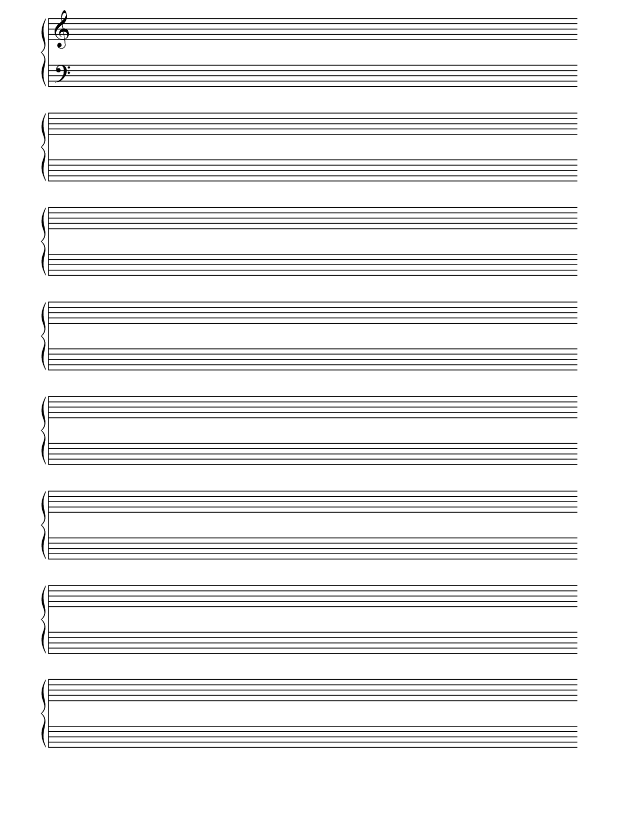 Music Score Blank Printable
