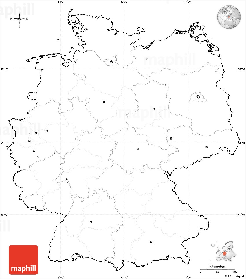 Blank Map Of Germany Printable