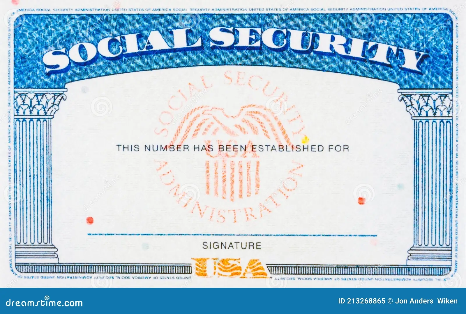 Blank Printable Social Security Card