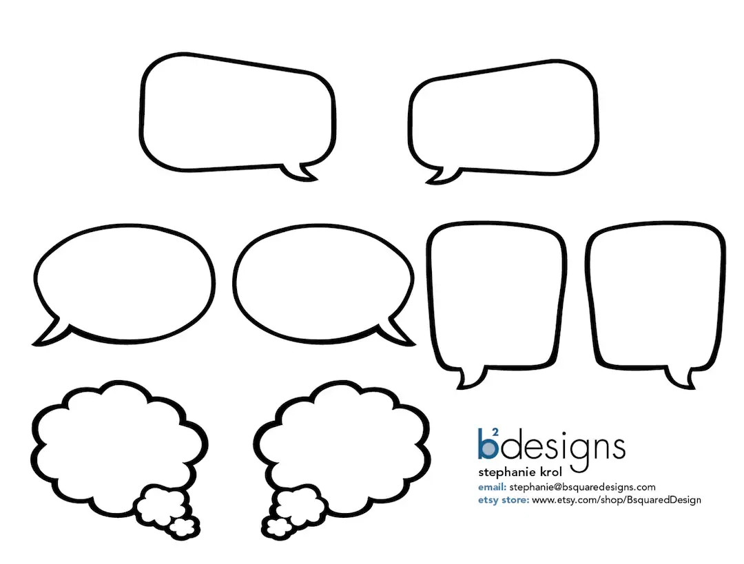 Printable Blank Word Bubble