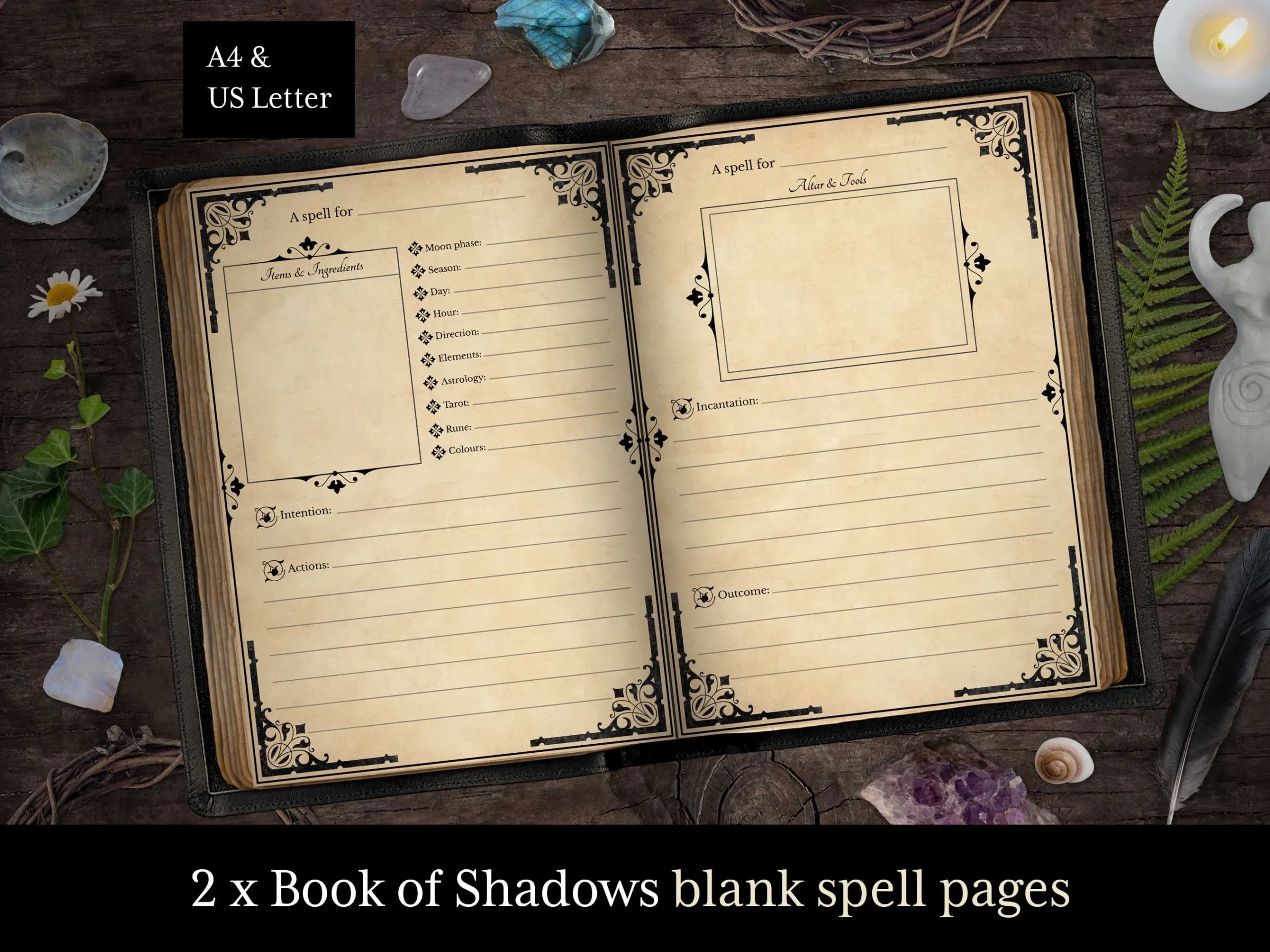 Pathfinder Printable Spell Book Blank