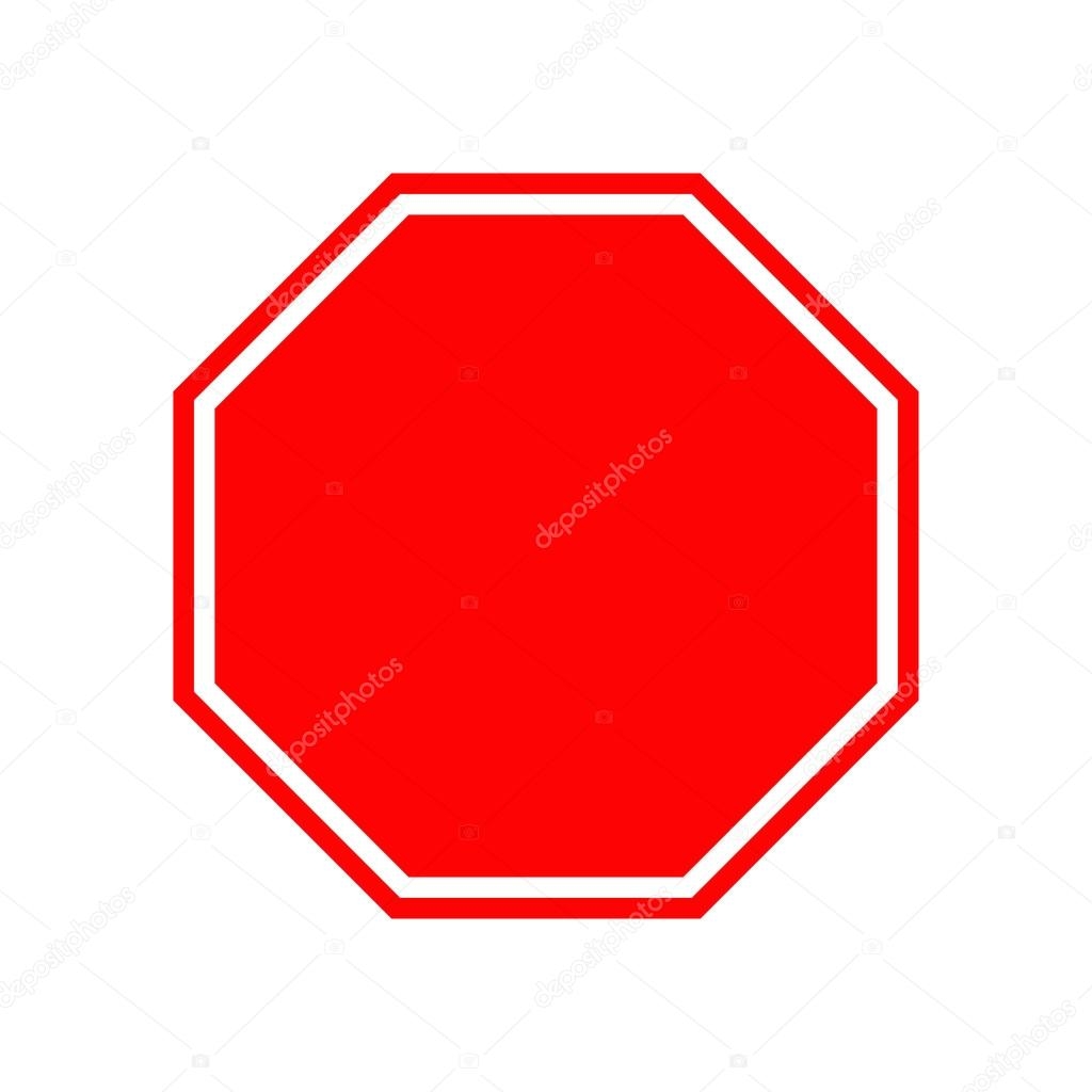 Blank Stop Traffic Warning Road Sign Stock Vector By 