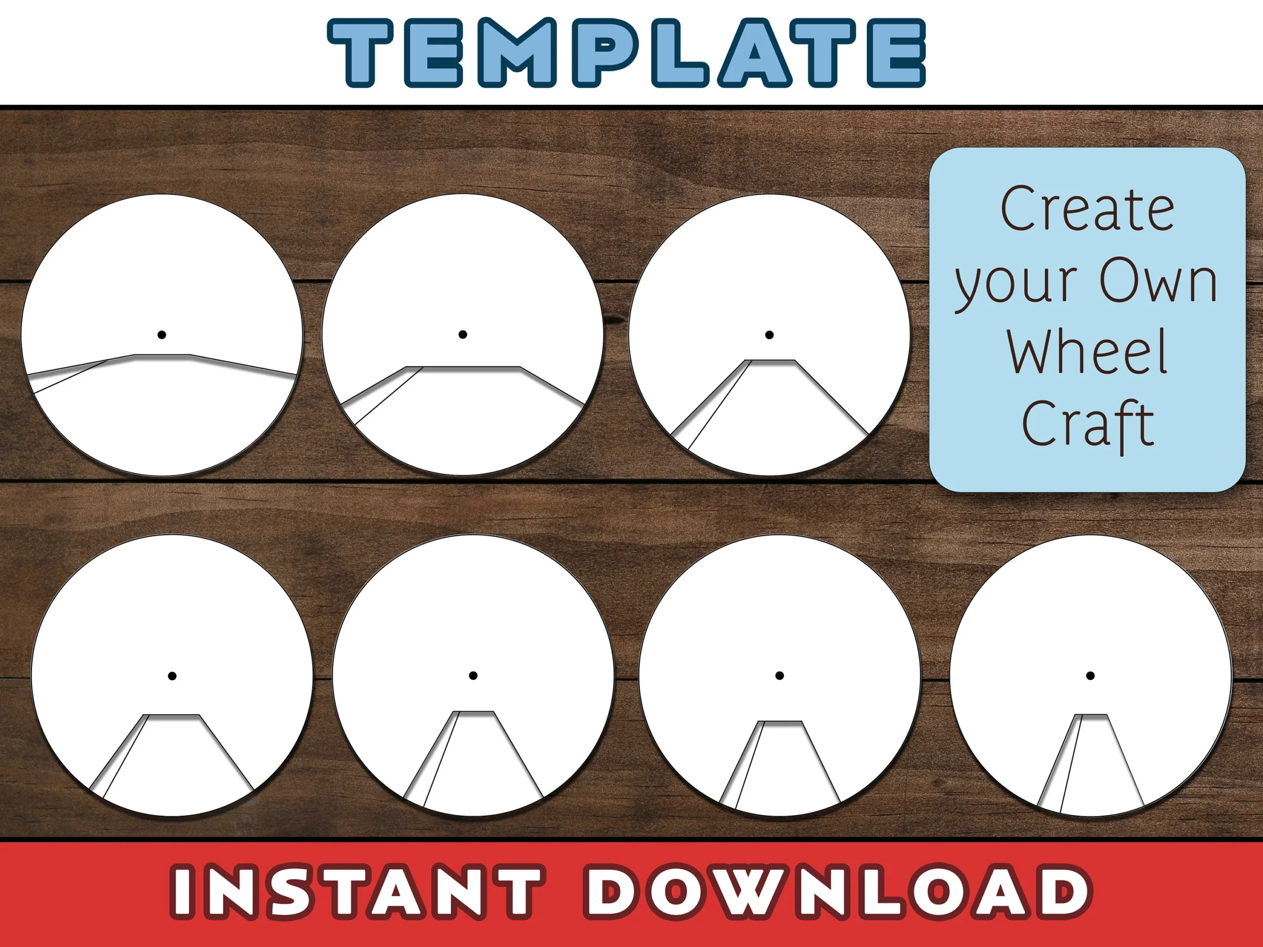 Blank Story Wheel Template DIY Craft Spinner digital Download 
