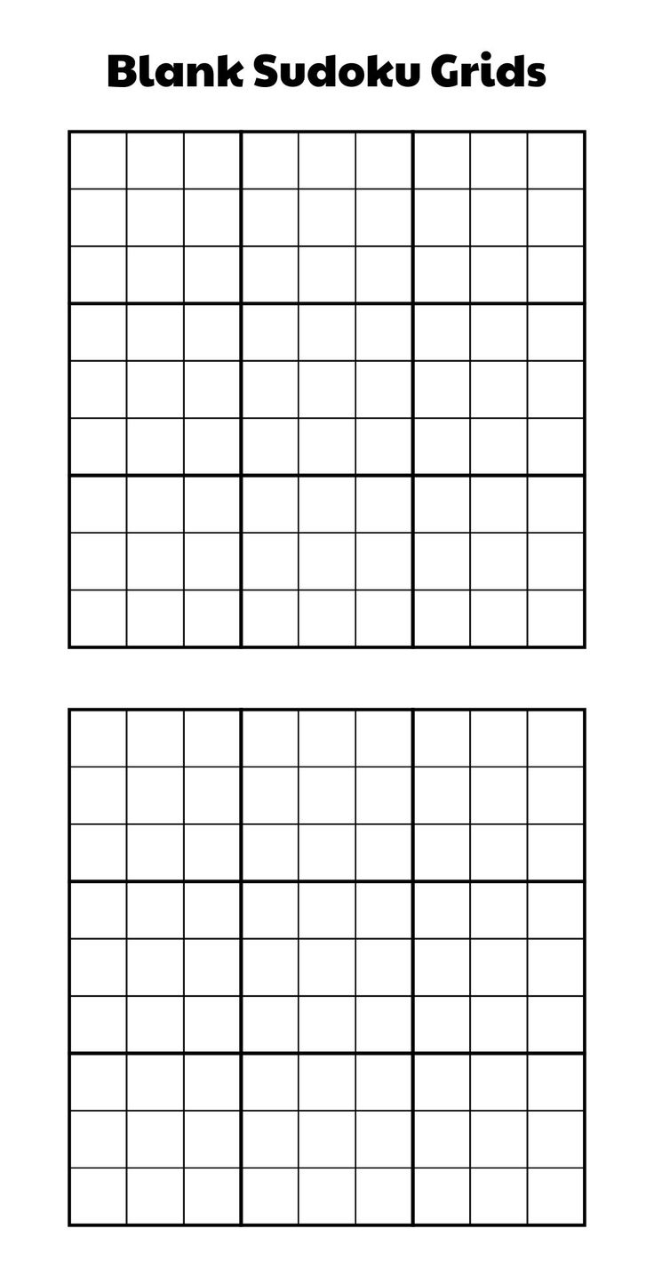 Blank Sudoku Printable Pdf
