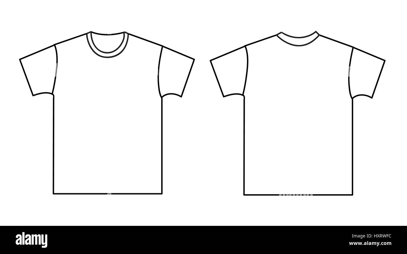 Blank T shirt Template Front And Back Stock Vector Image amp Art 