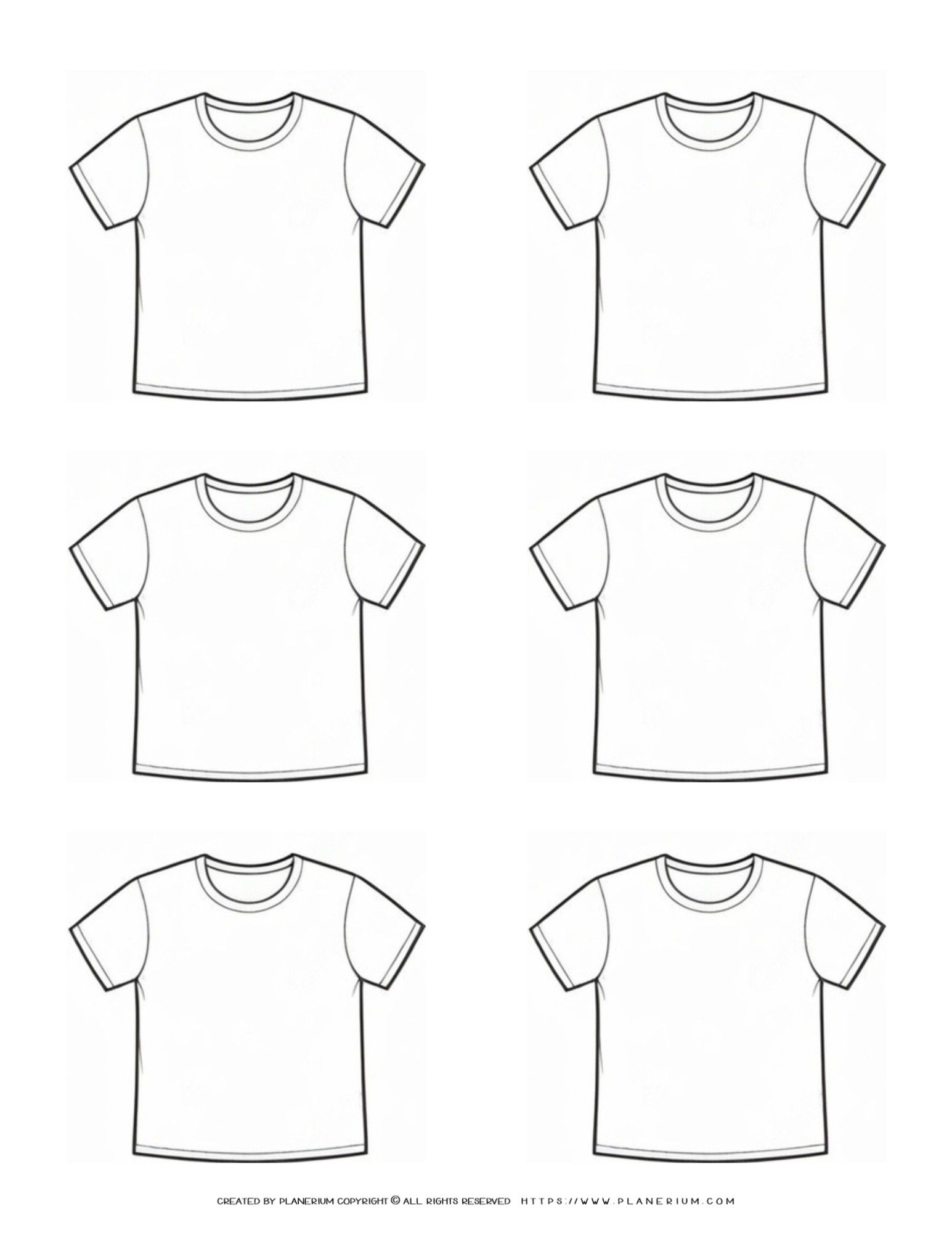 Blank Tshirt Template Printable