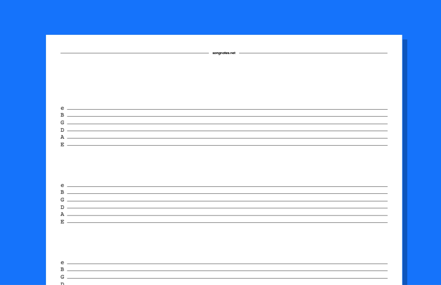 Blank Tabs Free PDF Templates To Download Print And Write Your 