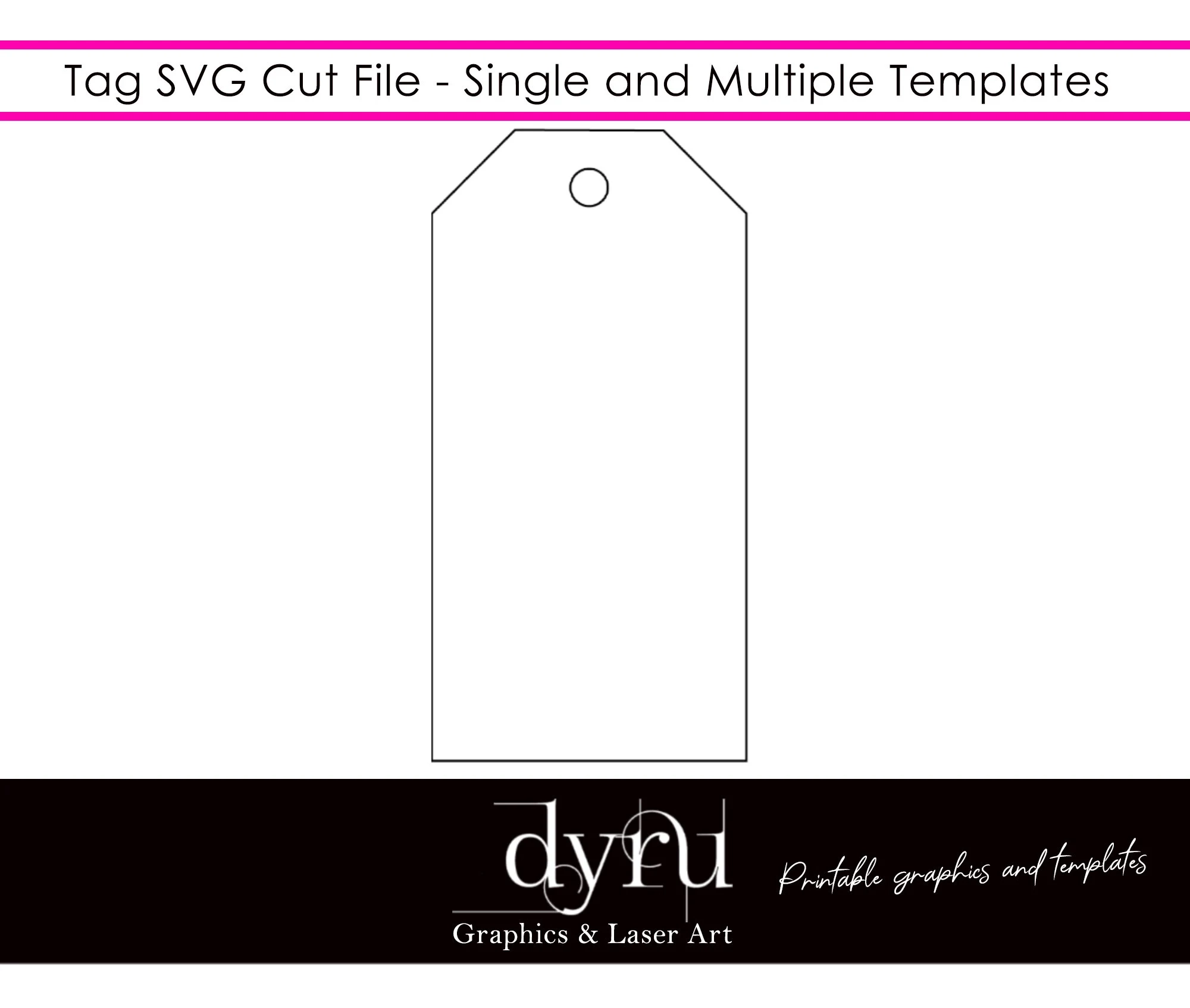 Blank Tag Template SVG Tag DXF Label Printable Gift Label Template Printable Gift Tag Tag Cut File Blank Journal Tag Tag Template