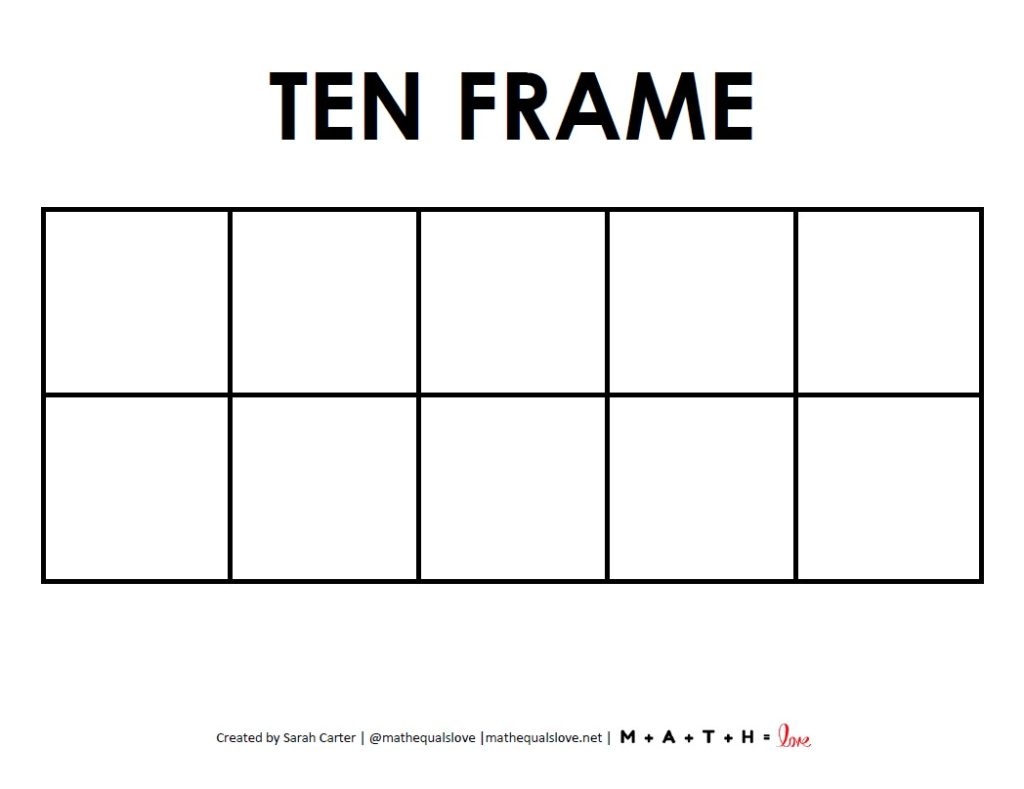 Blank Ten Frame Template Free Printable PDF Worksheets Library