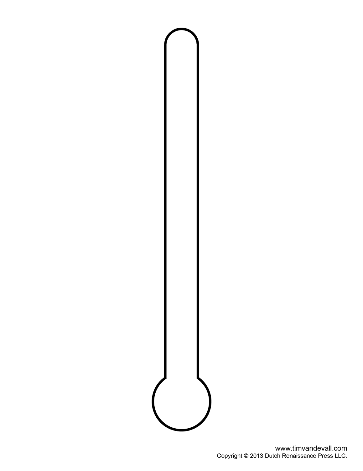 Printable Blank Thermometer