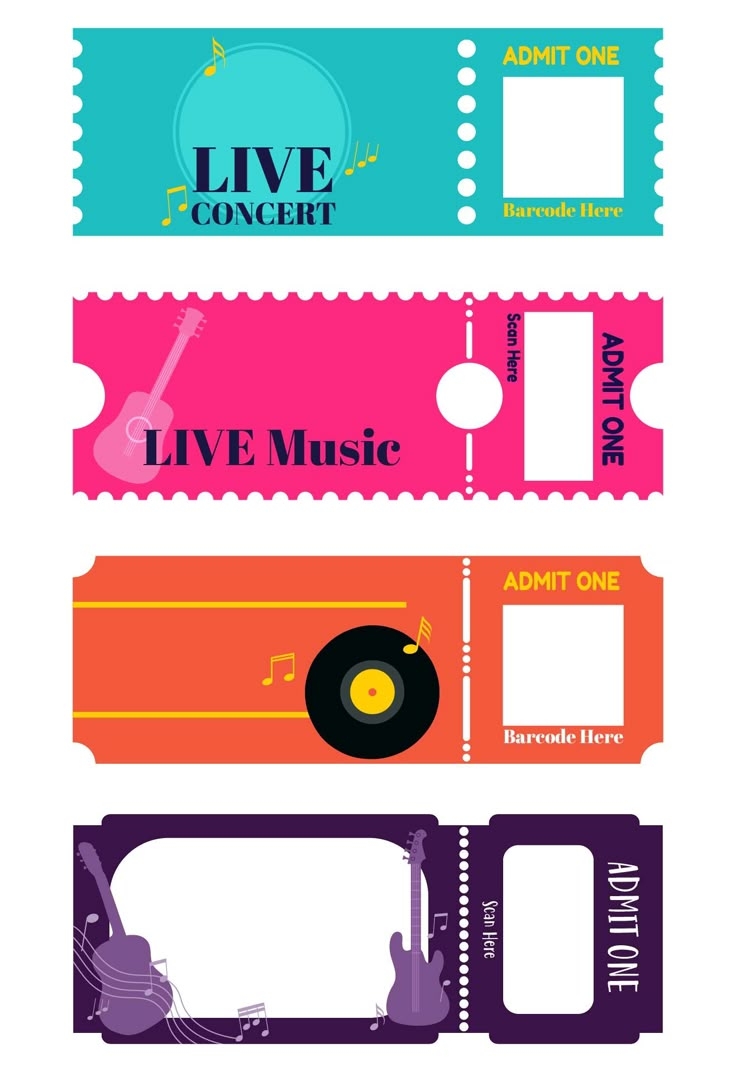 Free Printable Blank Concert Ticket