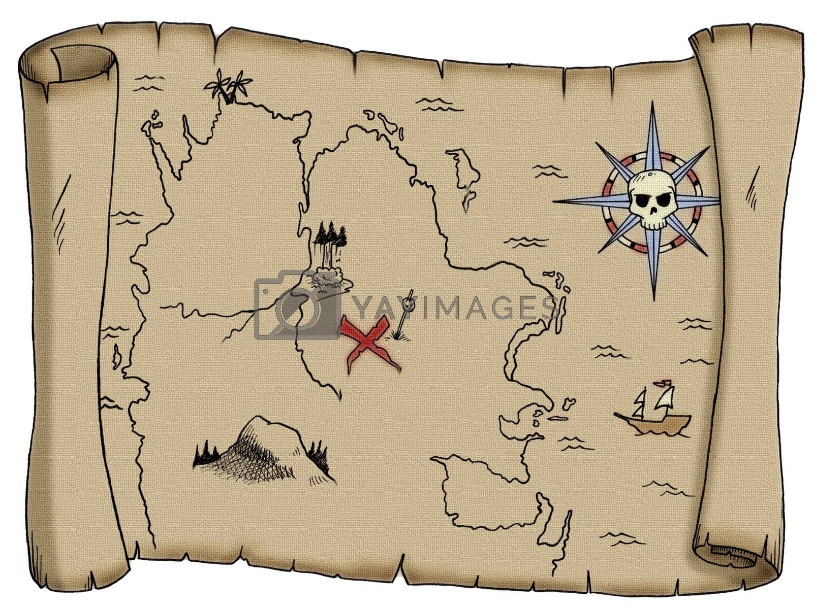 Blank Treasure Map By Pooterjon Vectors amp Illustrations With 