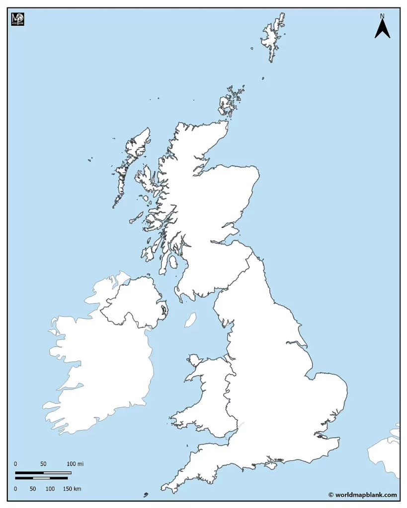 Blank UK Map UK Map Outline PDF 