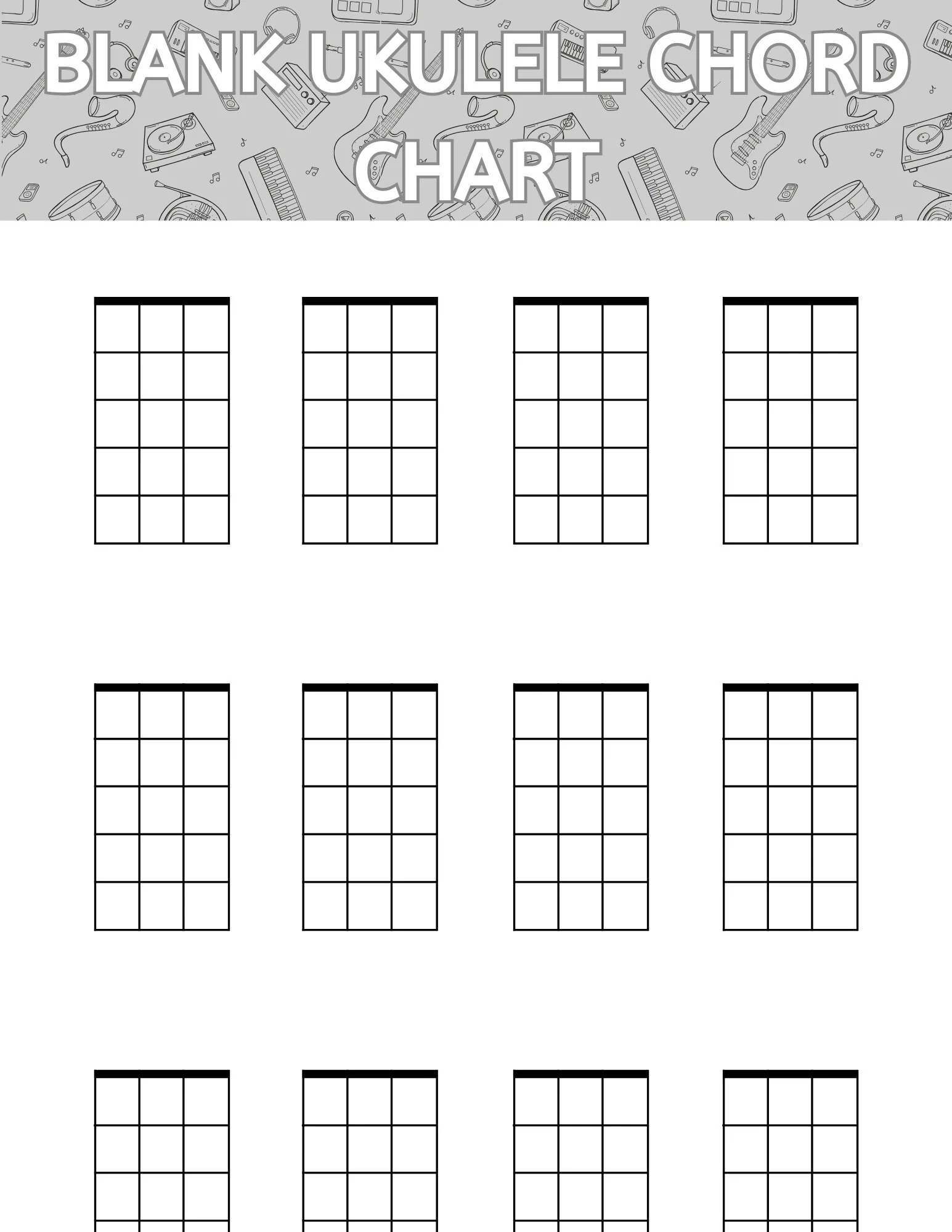 Blank Ukulele Chord Etsy UK