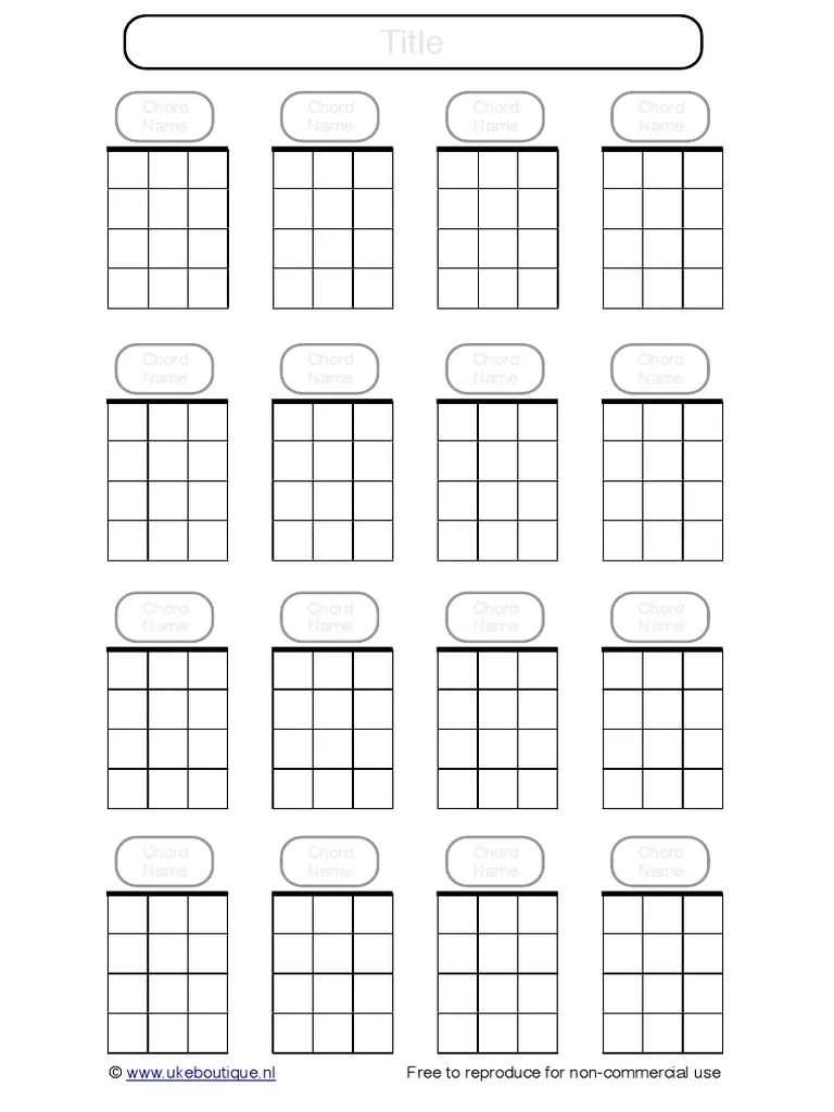 Printable Ukulele Blank