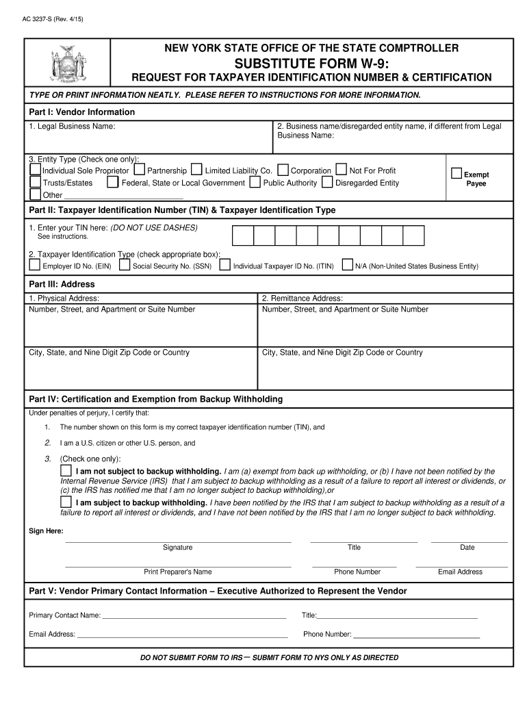 Blank W9 Printable Form