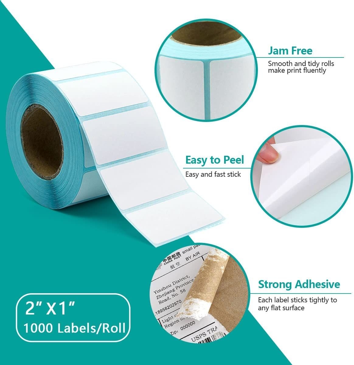 Blank Weighing Scale Label Printing 58X40 58X60 Self Adhesive Barcode Sticker Scale Paper Roll
