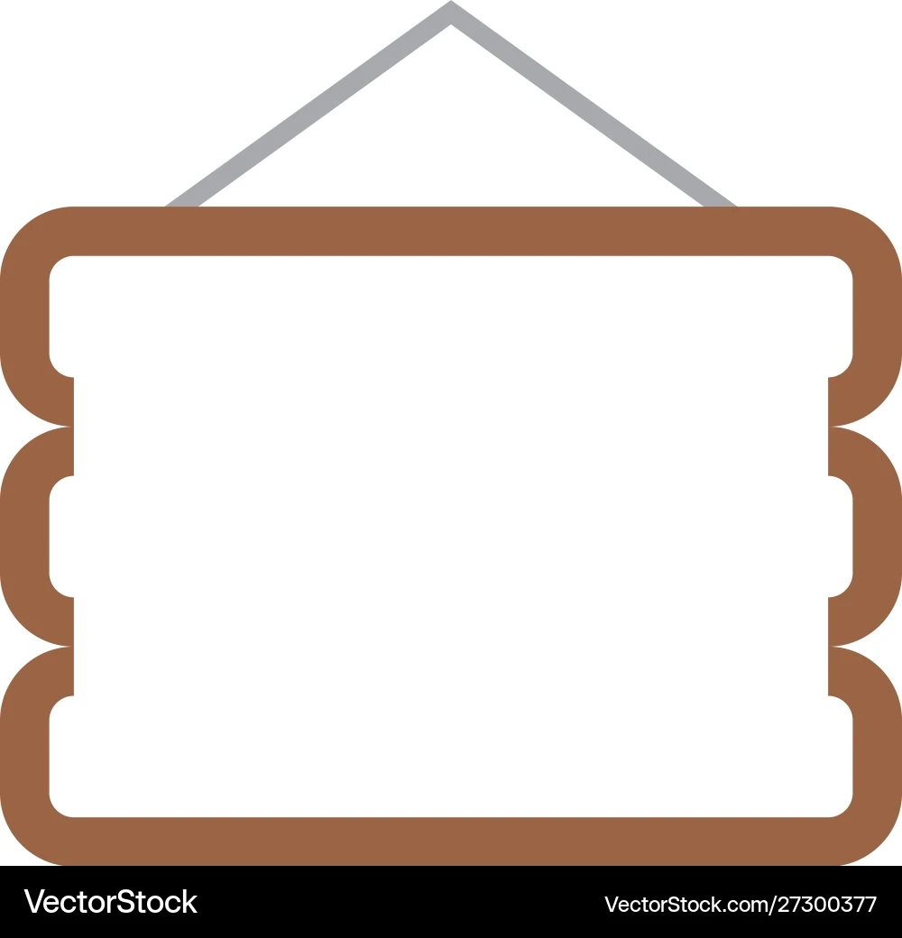 Blank Western Sign Board Graphic Design Template Vector Image