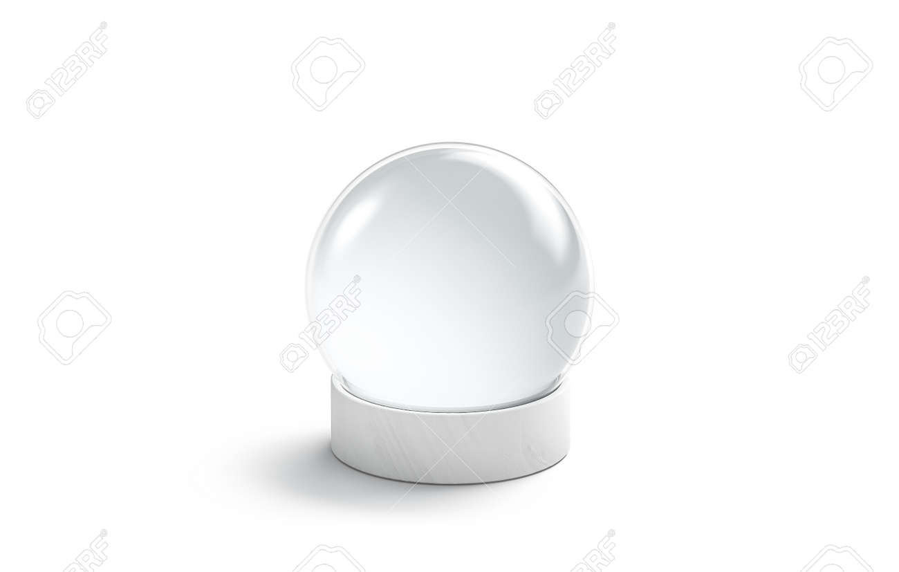 Blank White Crystal Magic Ball Mock Up Isolated 3d Rendering 