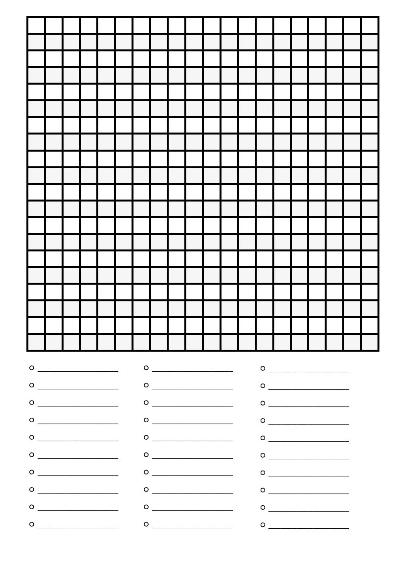 Blank Word Search Template 30 Words The Sidlaw Hare