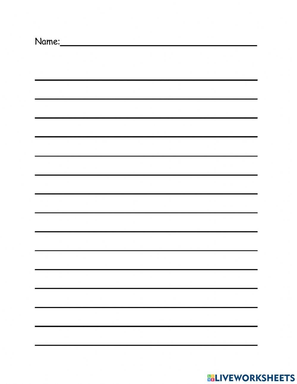 Blank Writing T Free Interactive Worksheets 2283256