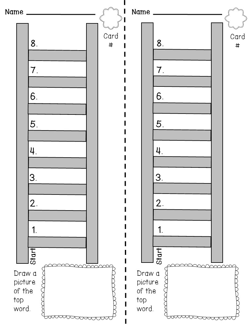 Printable Blank Word Ladder