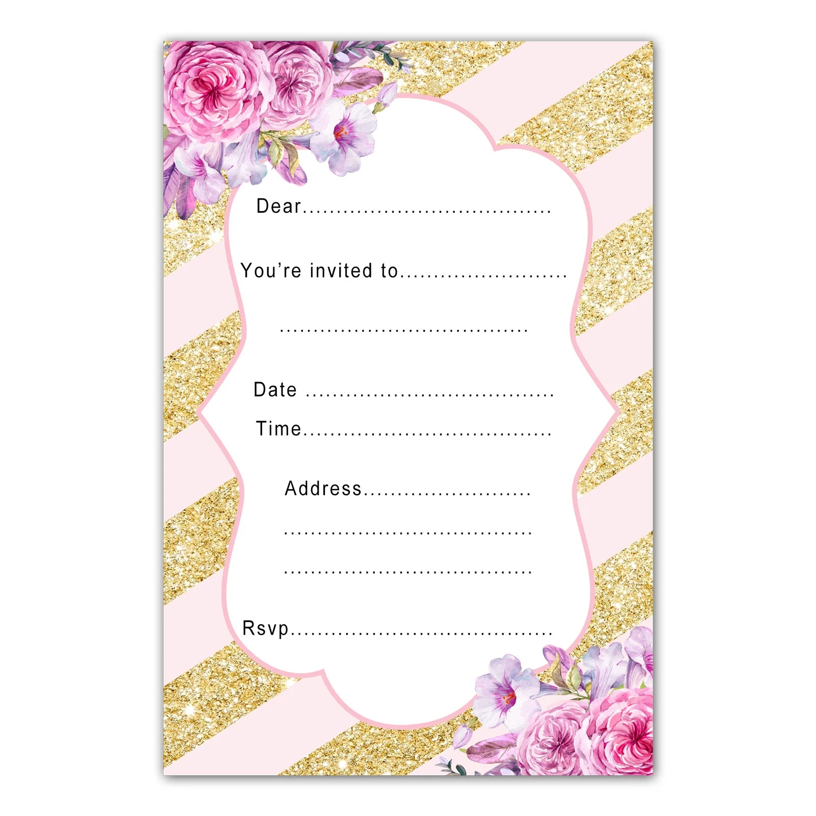 Printable Blank Birthday Invitations