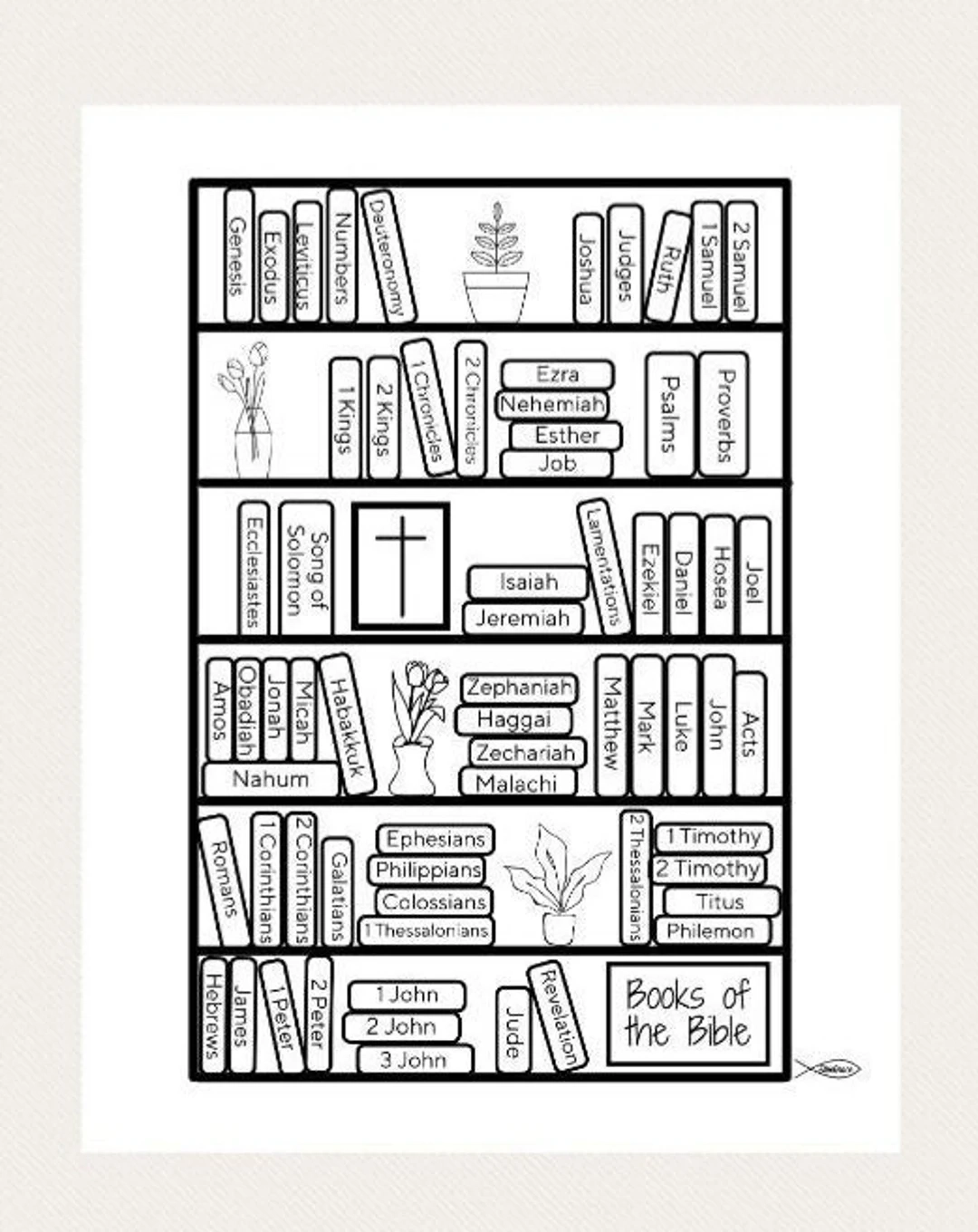 Books Of The Bible Printable Etsy