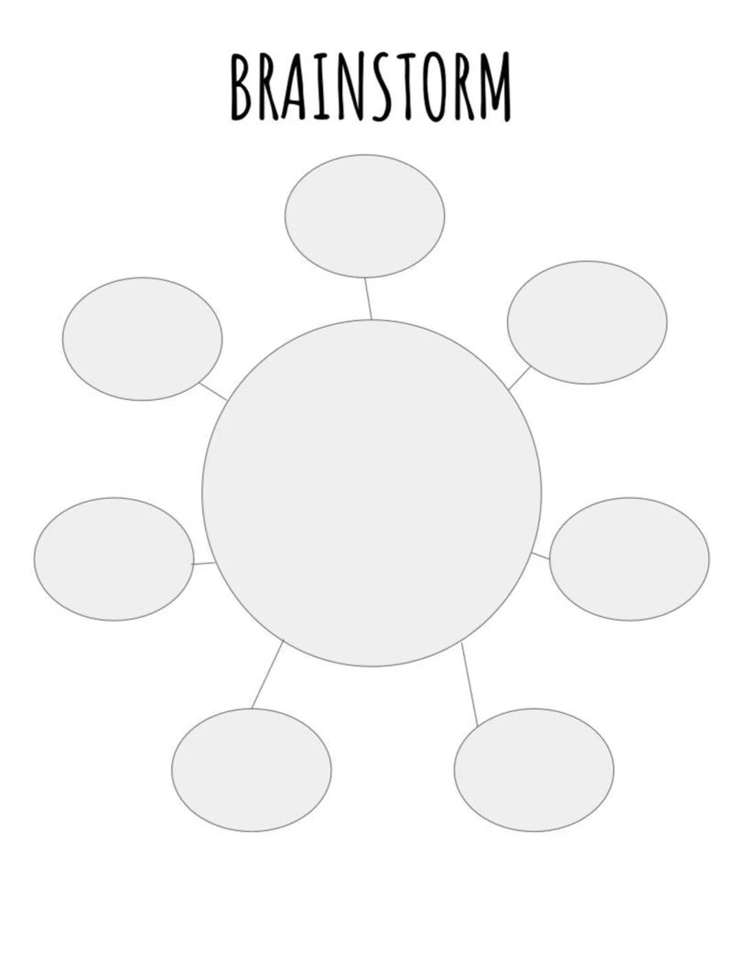 Brainstorm Worksheet Instant Download Digital Printable PDF 