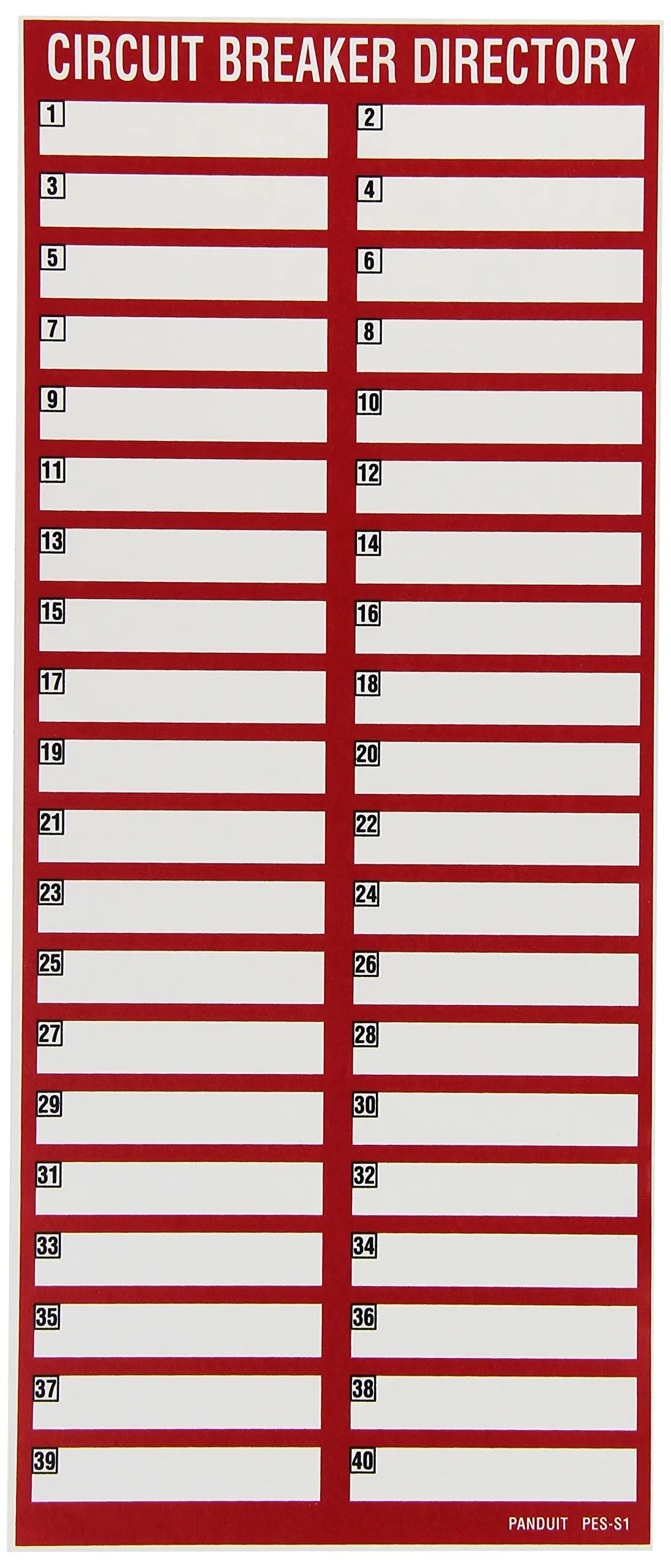 Breaker Box Labels Printable
