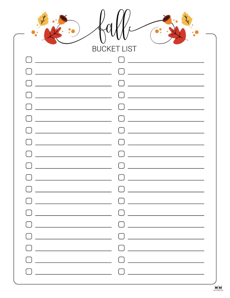 Bucket List Templates 25 FREE Printables Printabulls