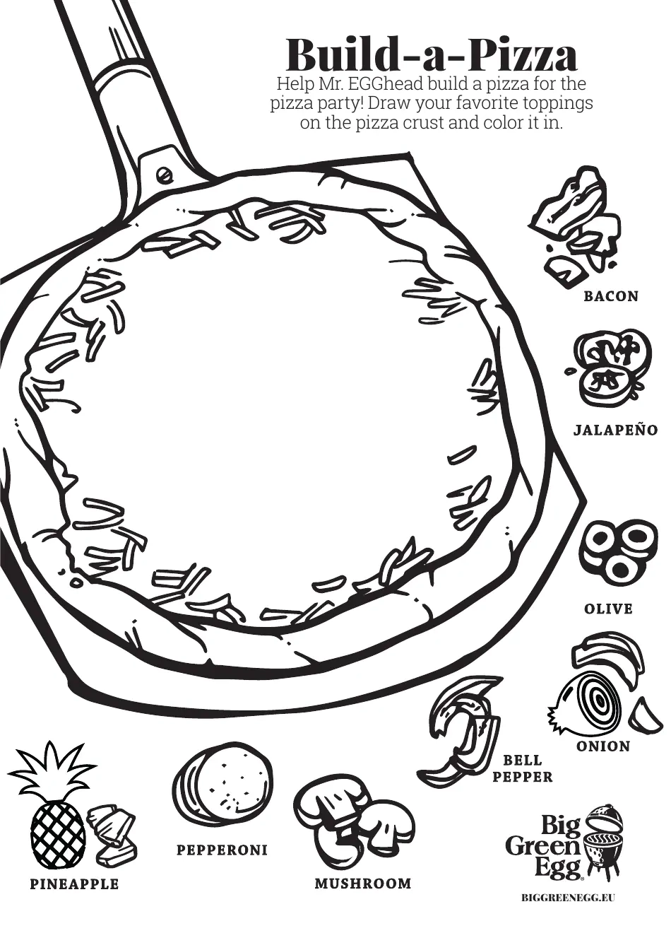 Build A pizza Coloring Sheet Download Printable PDF Templateroller