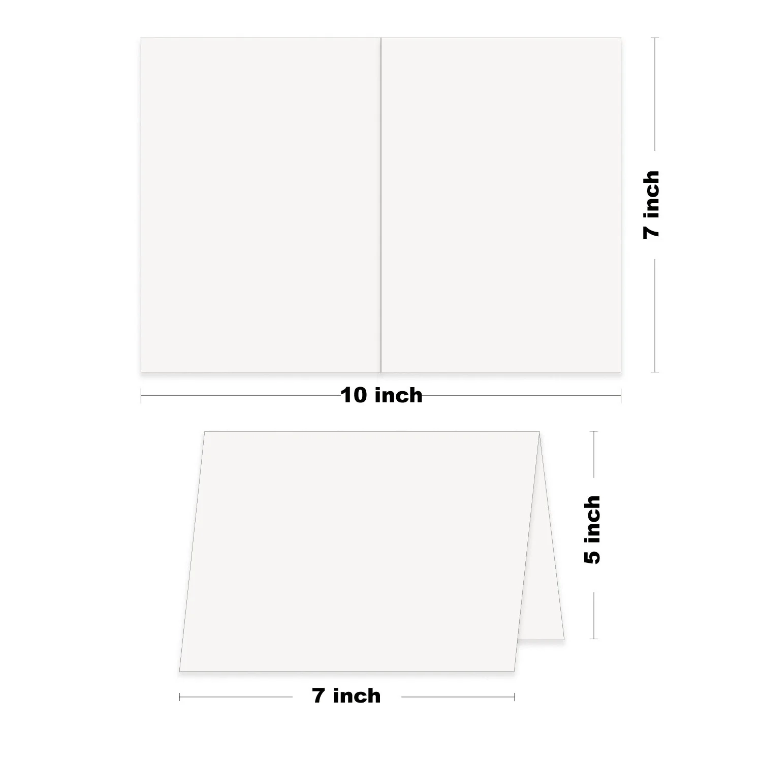 bulk blank cougar white a7 5x7 folded discount card stock