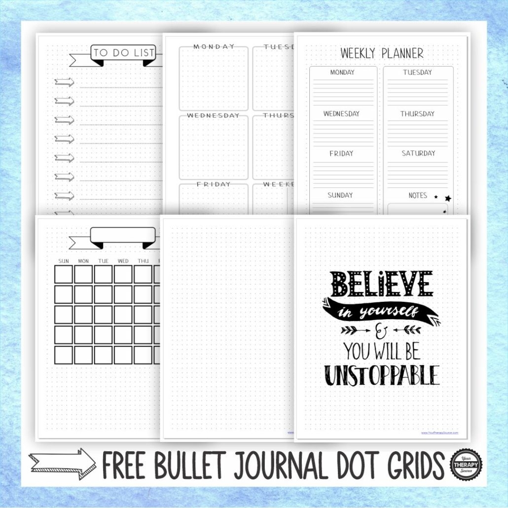 Blank Bullet Grid Printable
