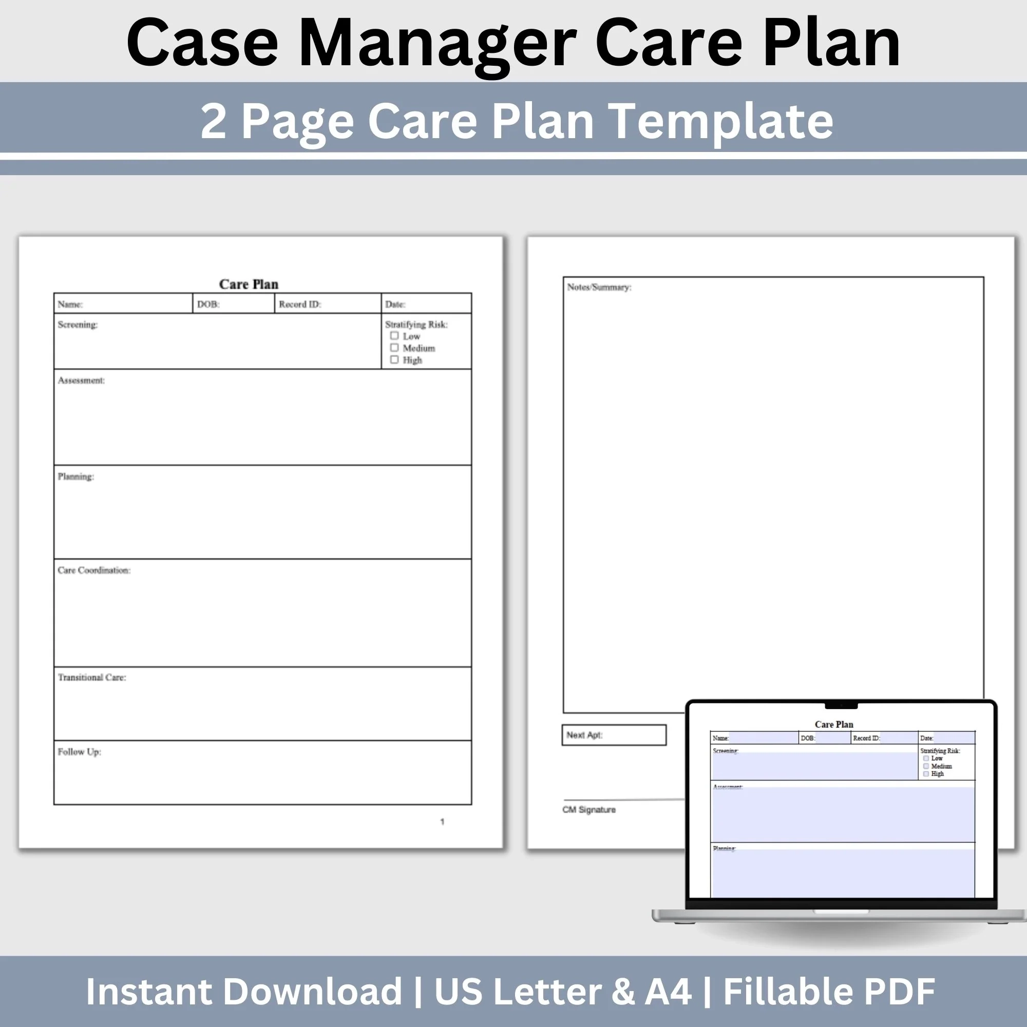 Printable Blank Case Plan Forms
