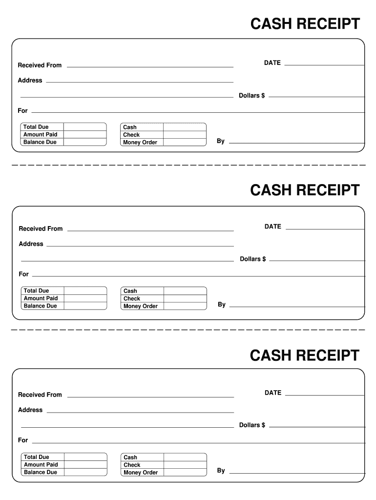 Free Blank Receipt Printable