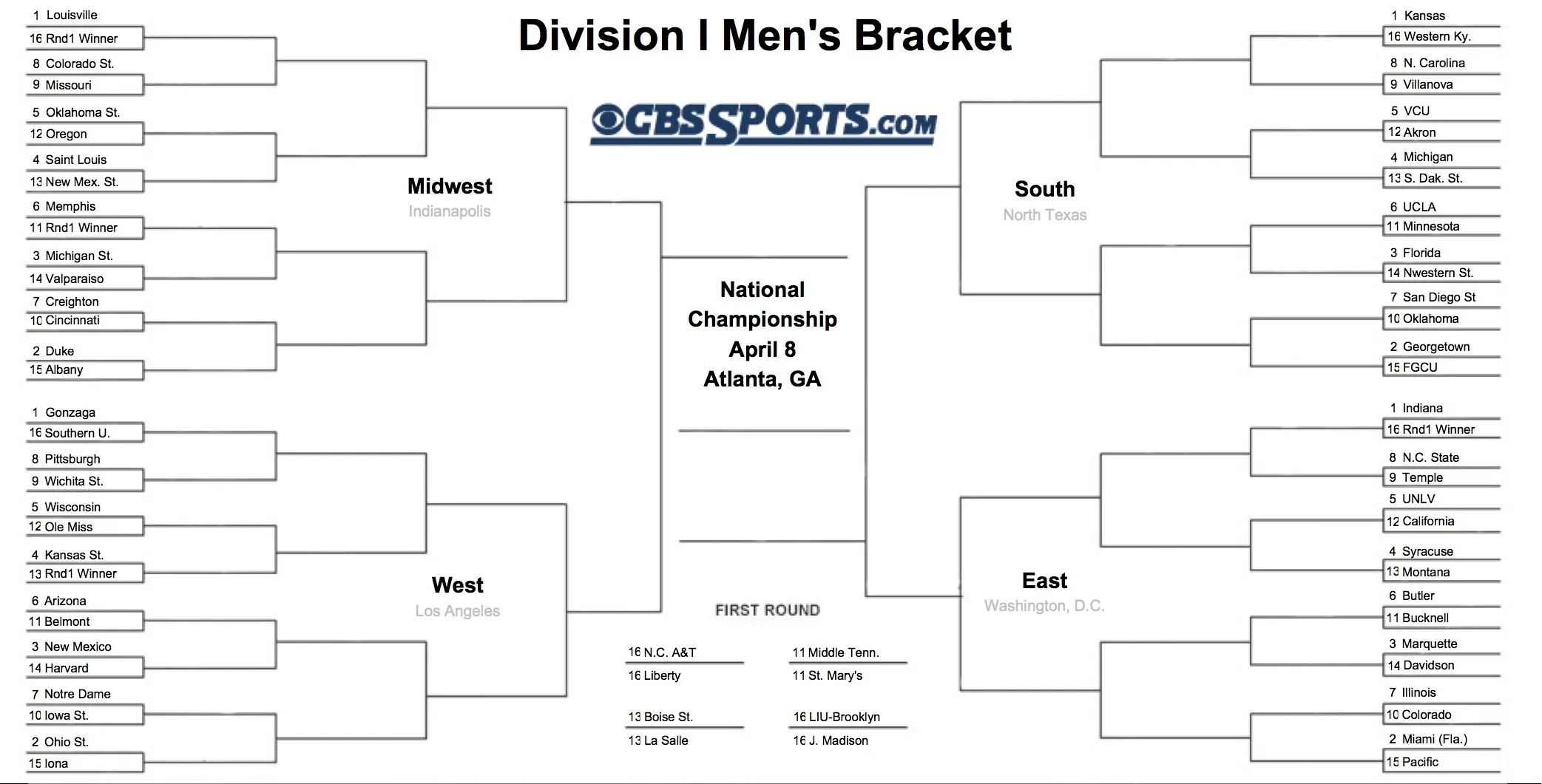 Cbs Bracket Printable Printable Party Favors