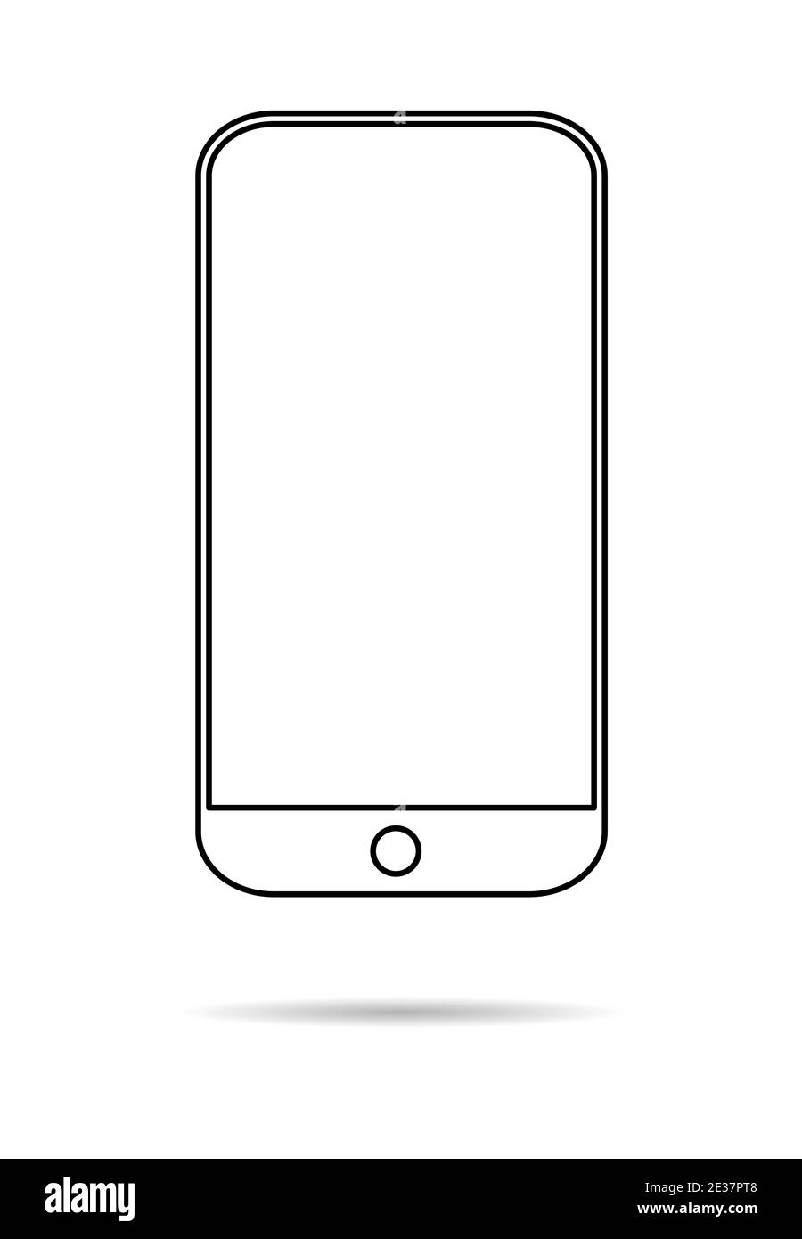 Cell Phone Template Cut Out Stock Images amp Pictures Alamy