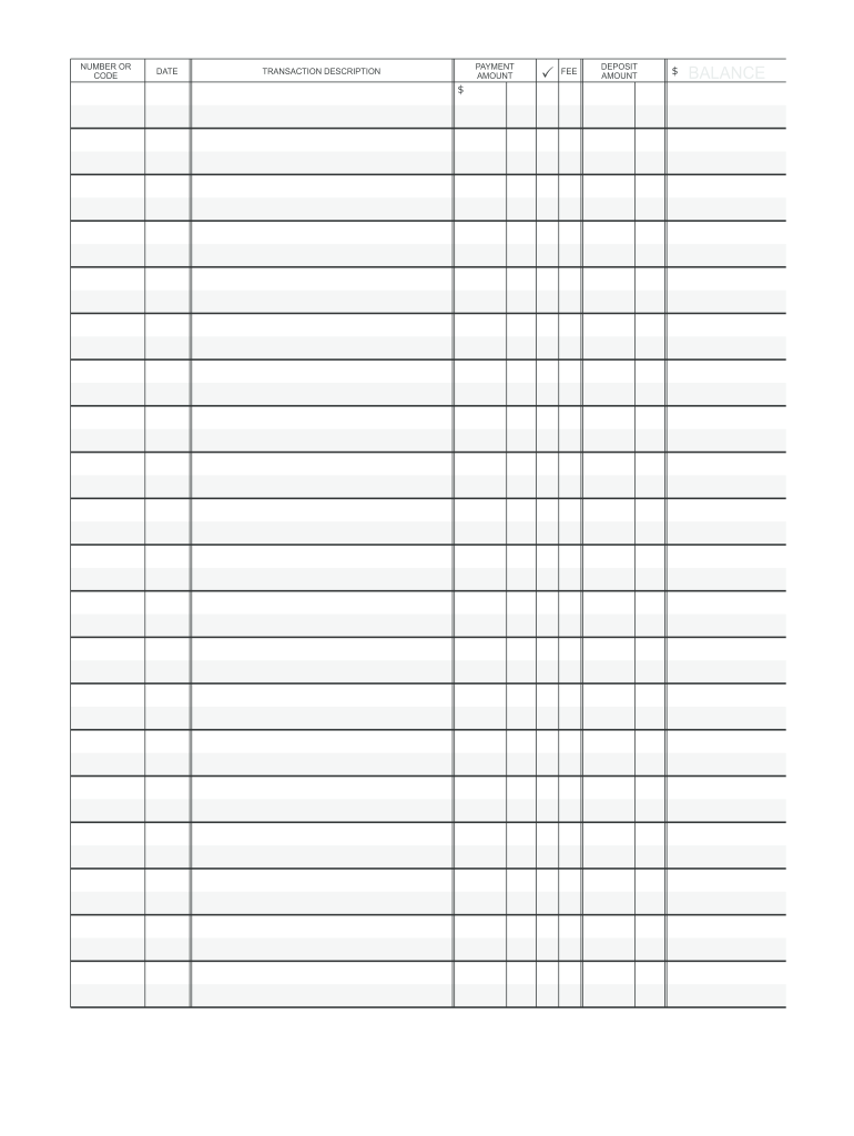 Cengage Blank Check Register Form Fill Online Printable 