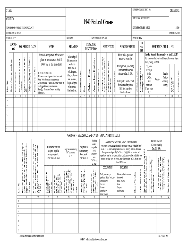 Census Form Fill Out amp Sign Online DocHub