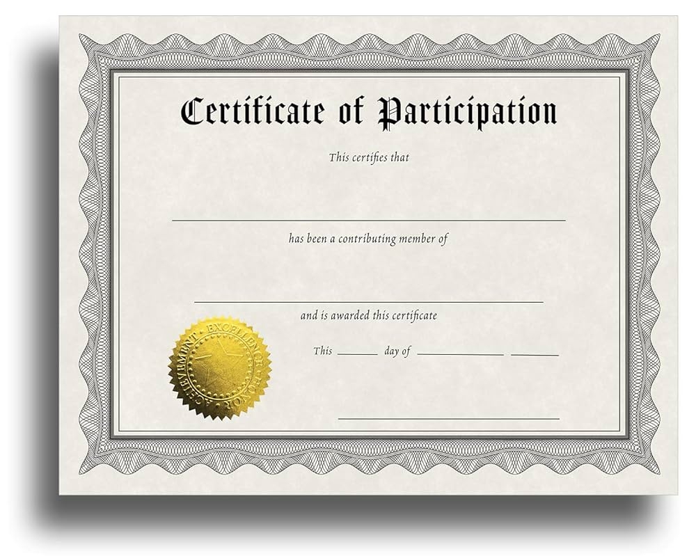 Certificate Paper With Embossed Gold Foil Seal 30 Pack Parchment Prize Certificates For Students Teachers Employees 8 5 X 11 Inkjet Laser 