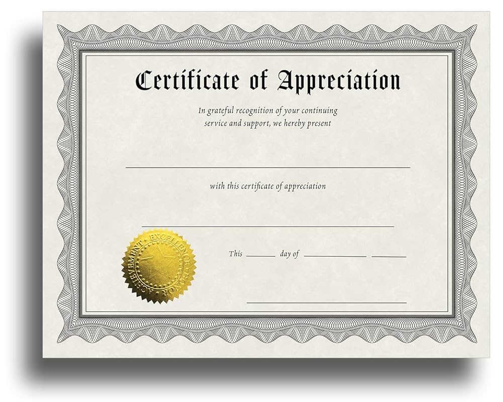 Certificate Paper With Embossed Gold Foil Seal 30 Pack Parchment Prize Certificates For Students Teachers Employees 8 5 X 11 Inkjet Laser 