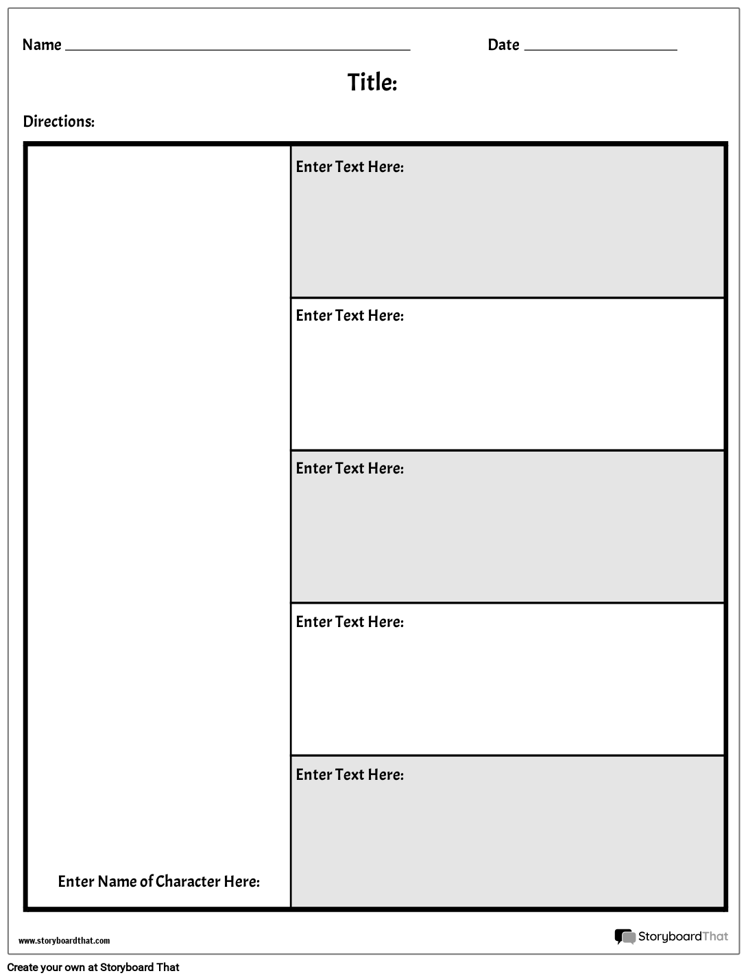 Character Map Worksheets By Storyboard That