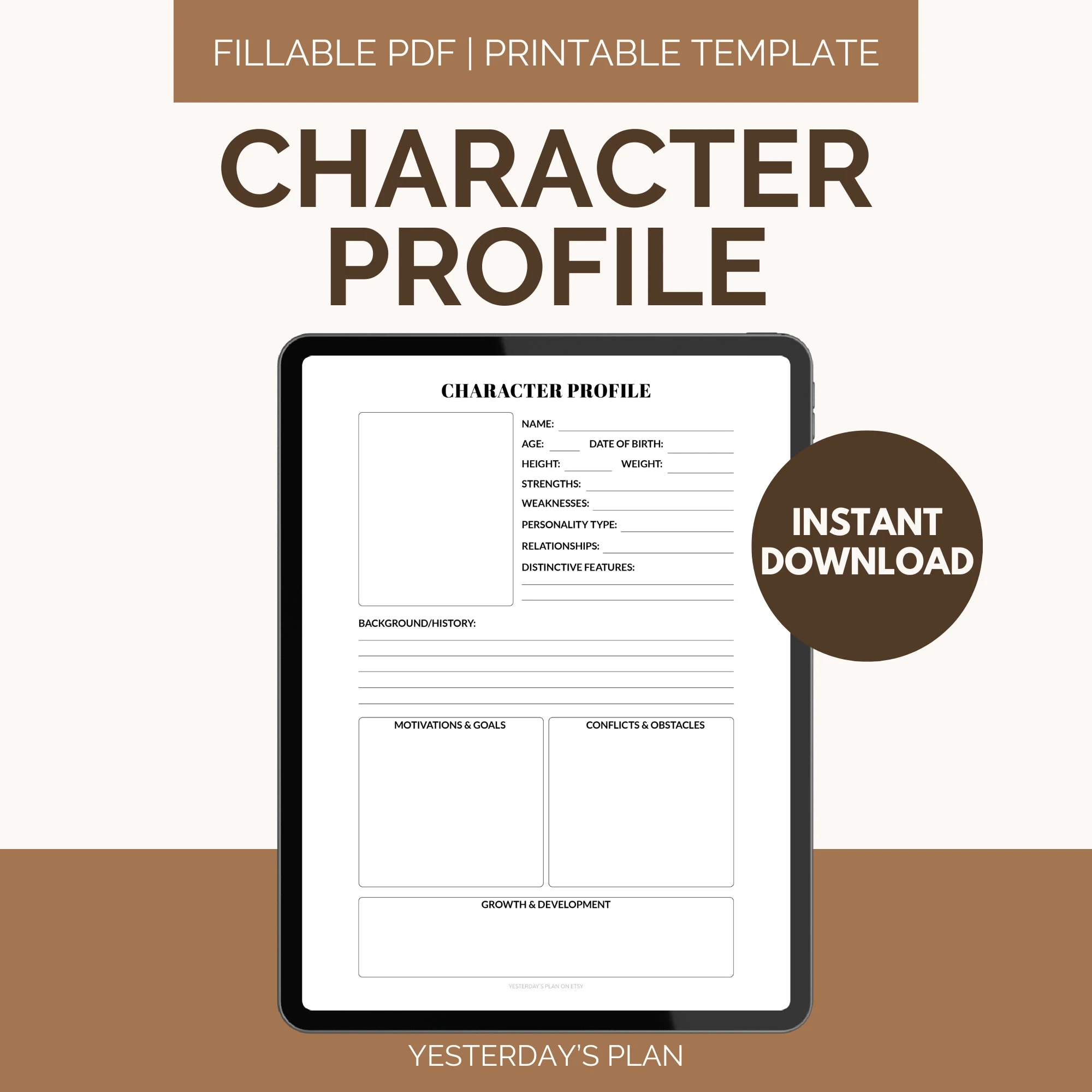 Printable Blank Developmental Profile