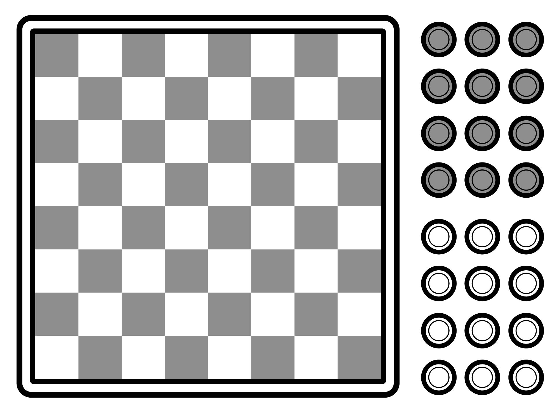 Printable Blank Checkers Board Pdf